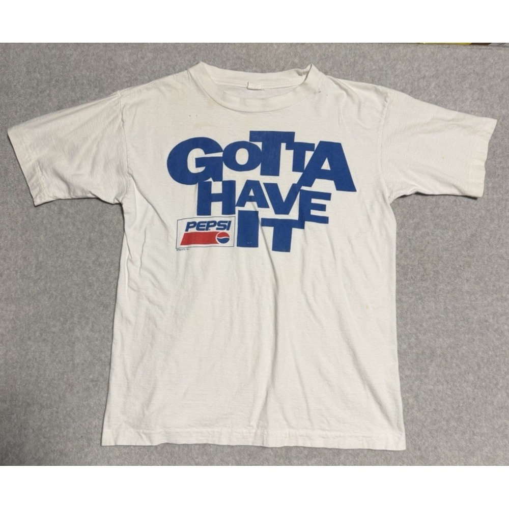 Vintage 90s Pepsi Gotta Have It Promo T Shirt Mens Large White Single Stitch